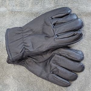 New Black Thinsulate Lined Grain Leather Gloves!!!